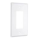 TayMac White 1-Gang Metal Wallplate, Jumbo, Decorator Smooth 