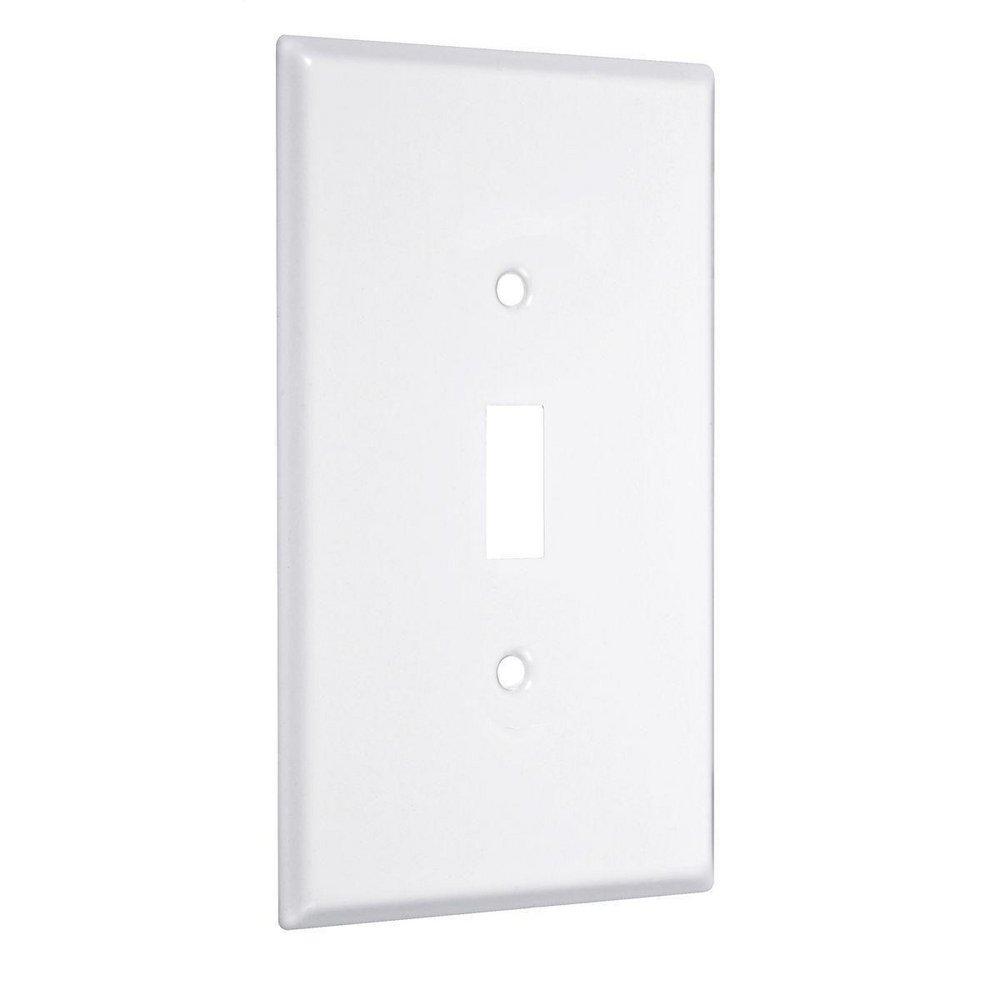 TayMac White 1-Gang Jumbo Metal Wallplate 