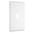 1-Gang Jumbo Metal Wallplate in White Smooth