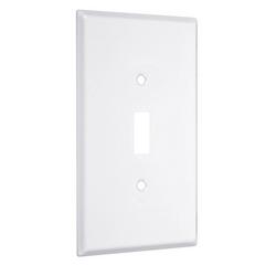1-Gang Jumbo Metal Wallplate in White Smooth