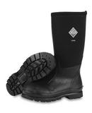 16 in. Men's Size 9 Plastic and Rubber Work Boots in Black