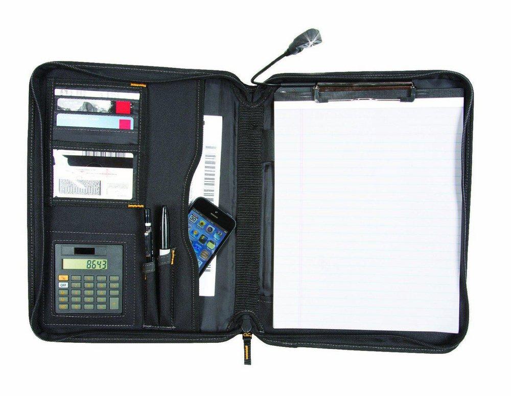 CLC Custom Leather Craft Lighted Business Portfolio 