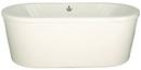 66 x 32 in. 3 Wall Alcove Rectangle Bathtub with Center Drain in White