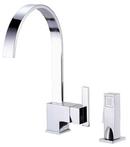 2-Hole Kitchen Faucet with Single Lever Handle in Polished Chrome