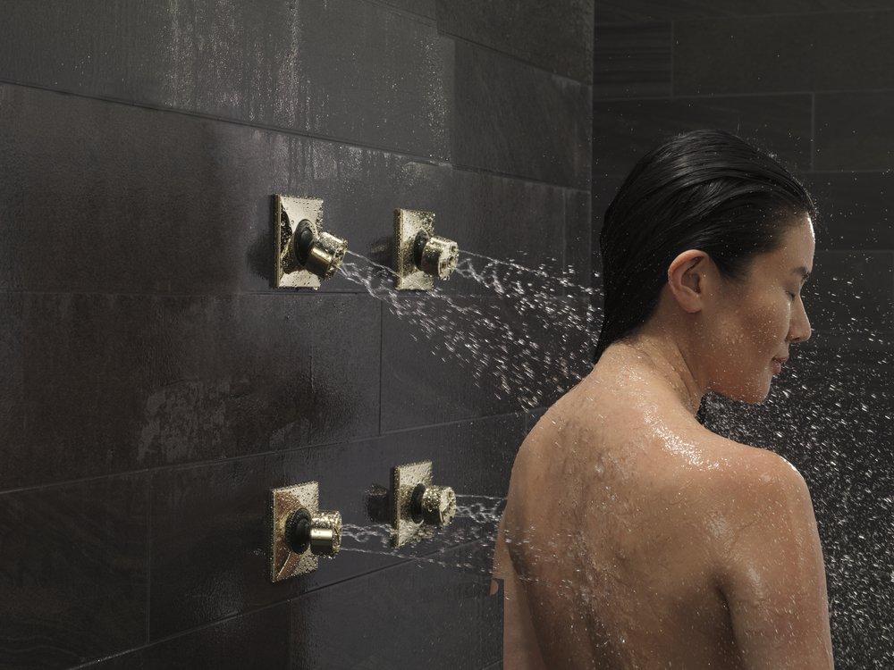 Delta Faucet Polished Nickel Massage Body Spray Sprayhead 