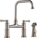 Brizo Stainless Two Handle Bridge Kitchen Faucet 