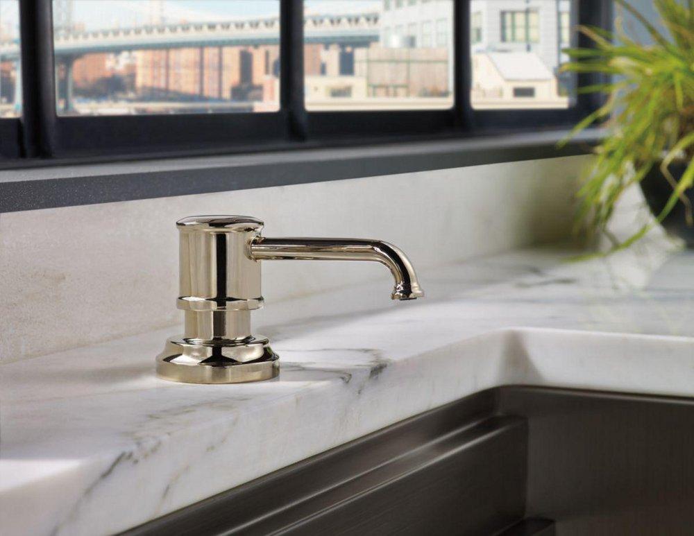 Brizo Brilliance&reg; Polished Nickel 2-3/4 in. 13 oz. Kitchen Soap Dispenser 