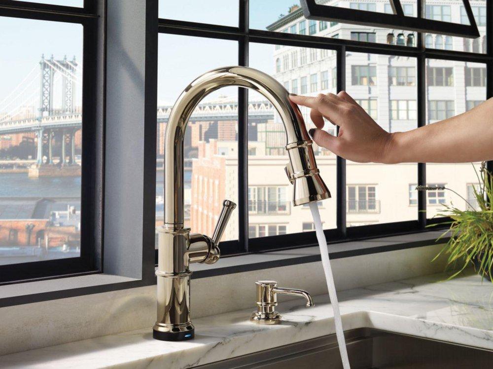 Brizo Chrome Single Handle Pull Down Kitchen Faucet 