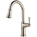 Brizo Polished Nickel Single Handle Pull Down Kitchen Faucet with Two-Function Spray and Magnetic Docking 