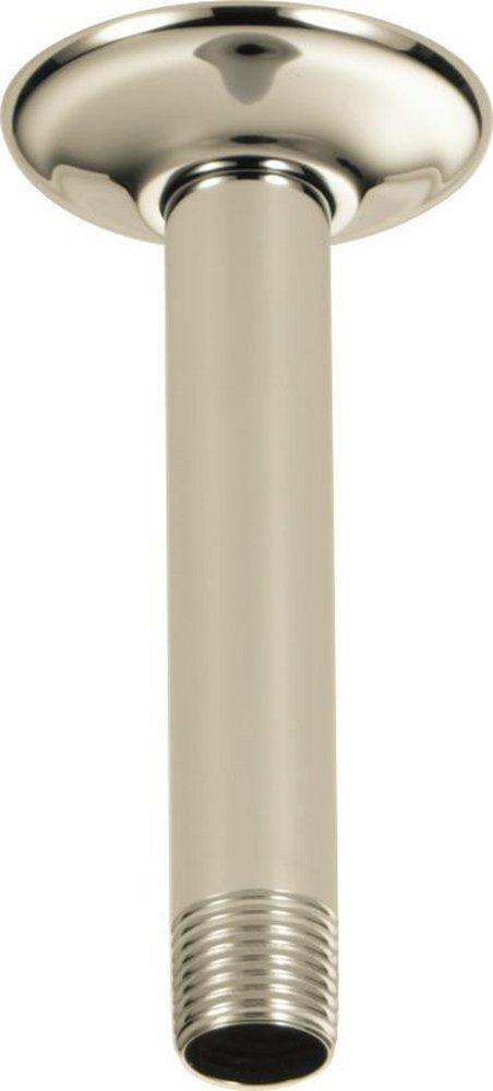 Delta Faucet Polished Nickel 1/2 x 2-3/8 x 6 in. MNPT Brass Shower Arm and Flange 