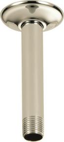 Delta Faucet Polished Nickel 1/2 x 2-3/8 x 6 in. MNPT Brass Shower Arm and Flange 