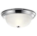 13-1/4 in. 60W 2-Light Flushmount Medium Ceiling Light in Polished Chrome