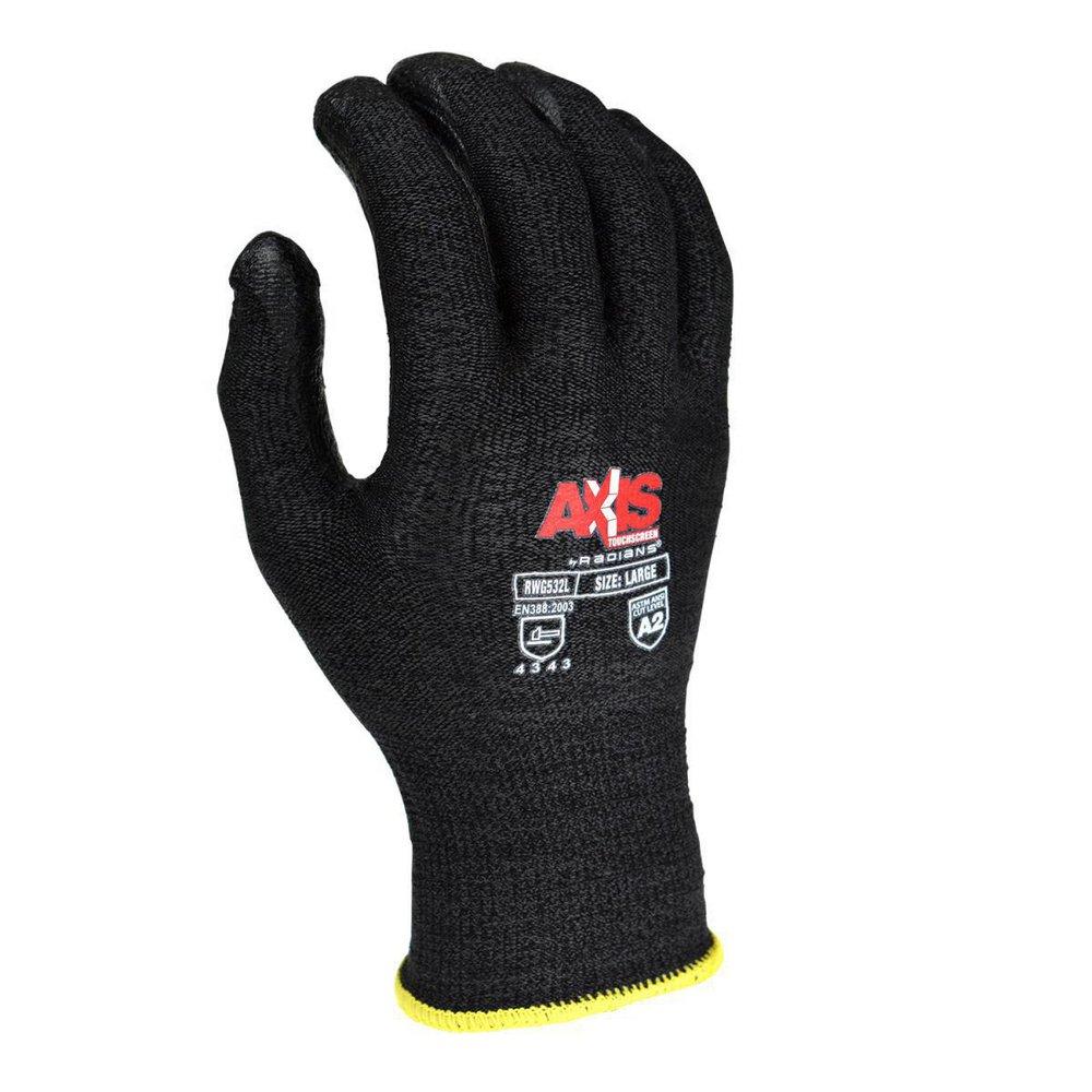 Radians Black Plastic Cut Protection Glove 
