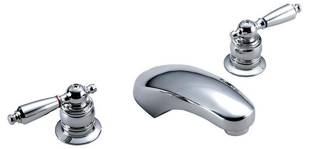 Symmons Industries Polished Chrome Two Handle Lever Deck Mount Service Faucet 