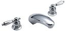 Two Handle Lever Deck Mount Service Faucet in Polished Chrome