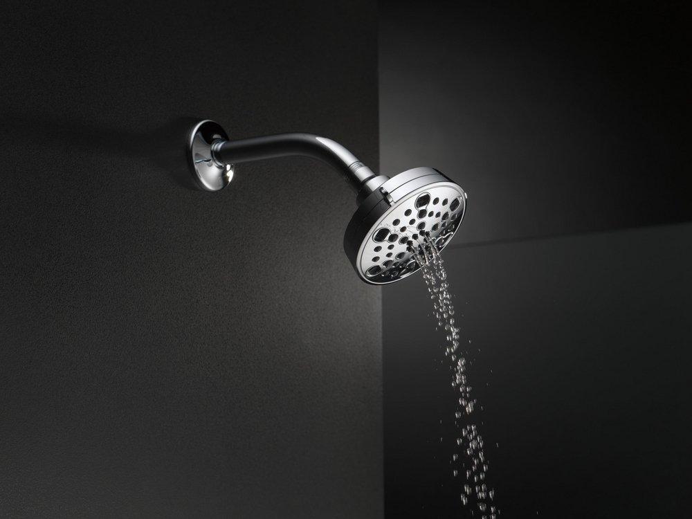 Delta Faucet Polished Nickel Multi Function Full Body, Full Spray with Massage, H2Okinetic&reg; PowerDrench&trade; Spray, Massage and Pause Showerhead 