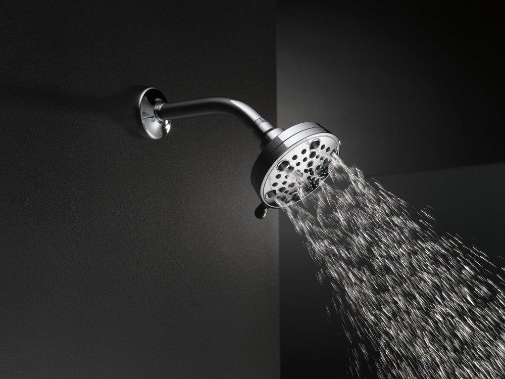 Delta Faucet Brilliance&reg; Stainless Multi Function Full Body, Full Spray with Massage, H2Okinetic&reg; PowerDrench&trade; Spray, Massage and Pause Showerhead 