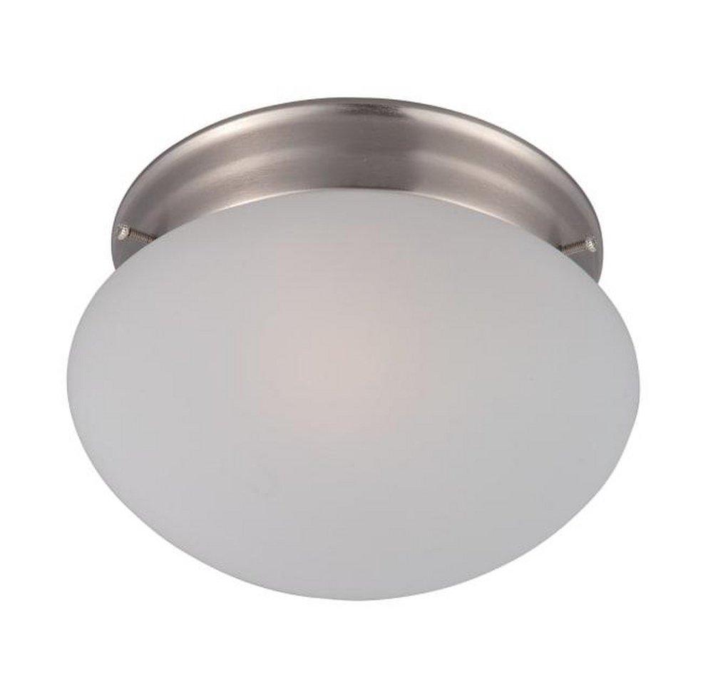 Maxim Lighting&reg; Satin Nickel 60W 1-Light Medium E-26 Base Incandescent Flushmount Ceiling Fixture 