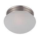 60W 1-Light Medium E-26 Base Incandescent Flushmount Ceiling Fixture in Satin Nickel