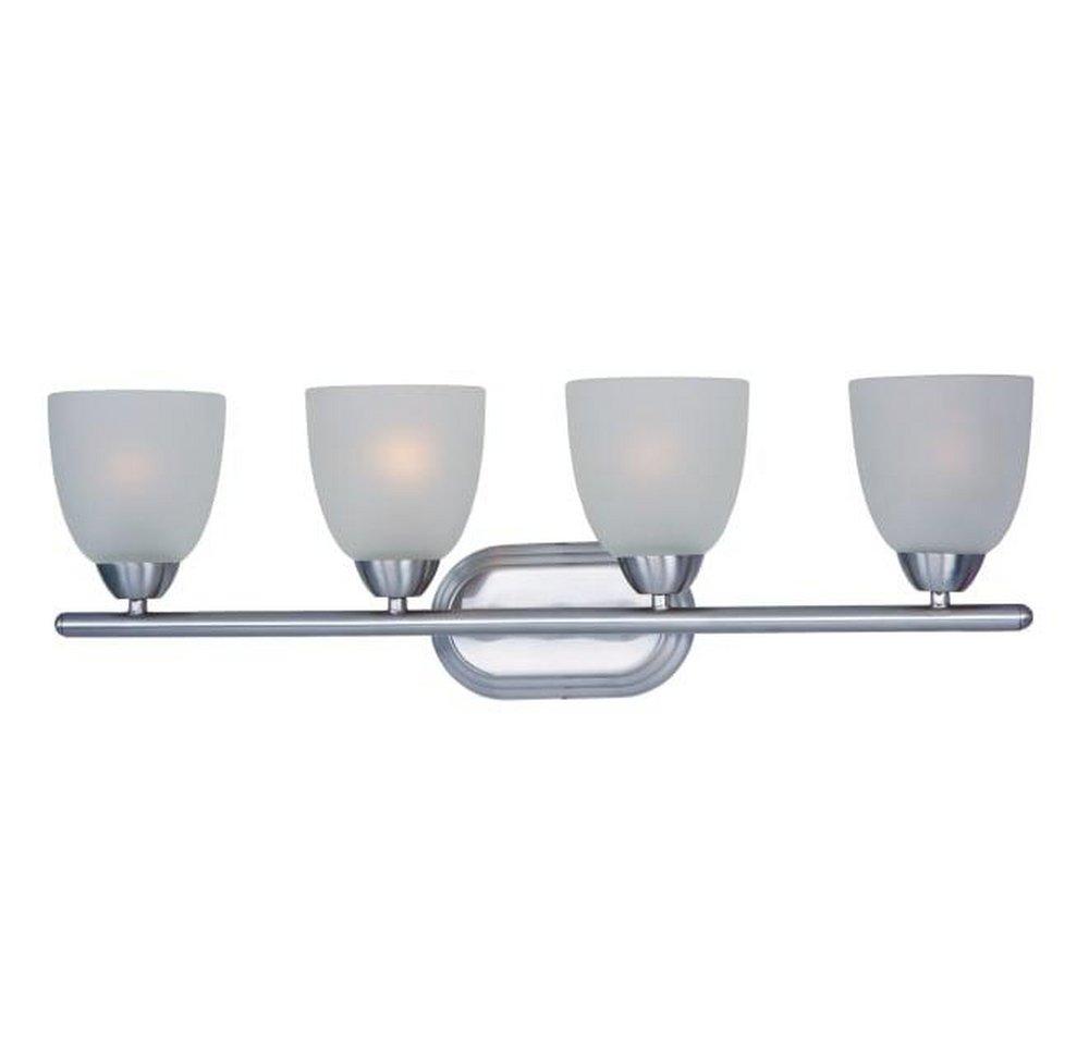 Maxim Lighting&reg; Polished Chrome 8-1/2 in. 60W 4-Light Bath Vanity with Frosted Glass Shade 