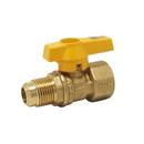 Red-White Valve Brass Flare x FNPT Lever Handle Gas Ball Valve 