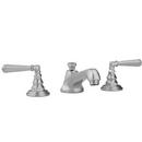 1.5 gpm 3 Hole Widespread Bathroom Sink Faucet with Double Hex Lever Handle in Satin Chrome