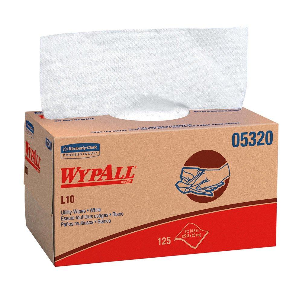 WypAll&reg; White 10-1/4 x 9 in. 1-Ply Utility Wipes in White (Case of 18) 