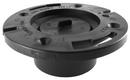 Black ABS DWV Closet Flange With Knockout 