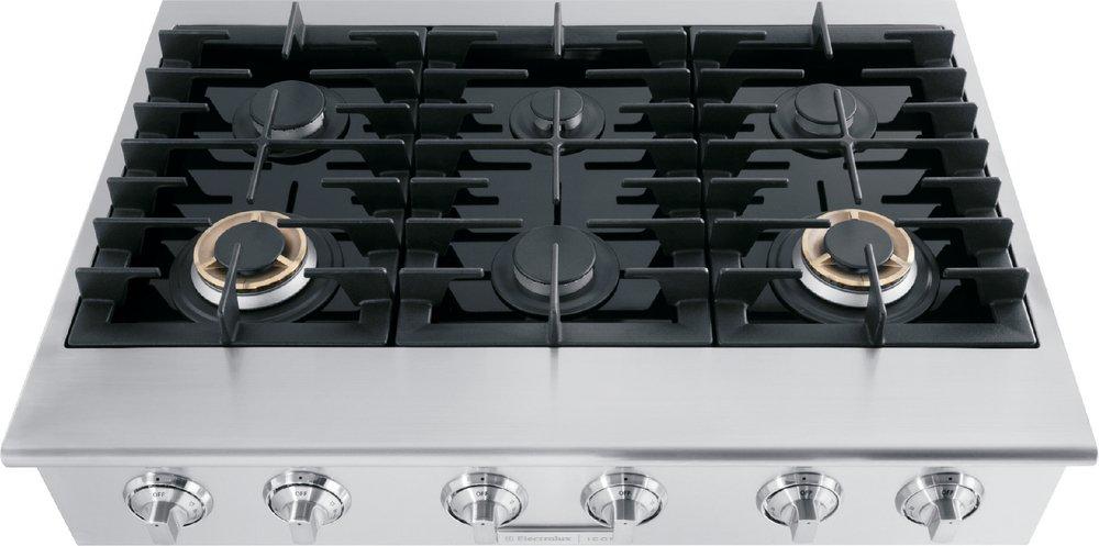 Electrolux Stainless Steel 35-7/8 in. 6-Burner Natural Gas Cooktop 