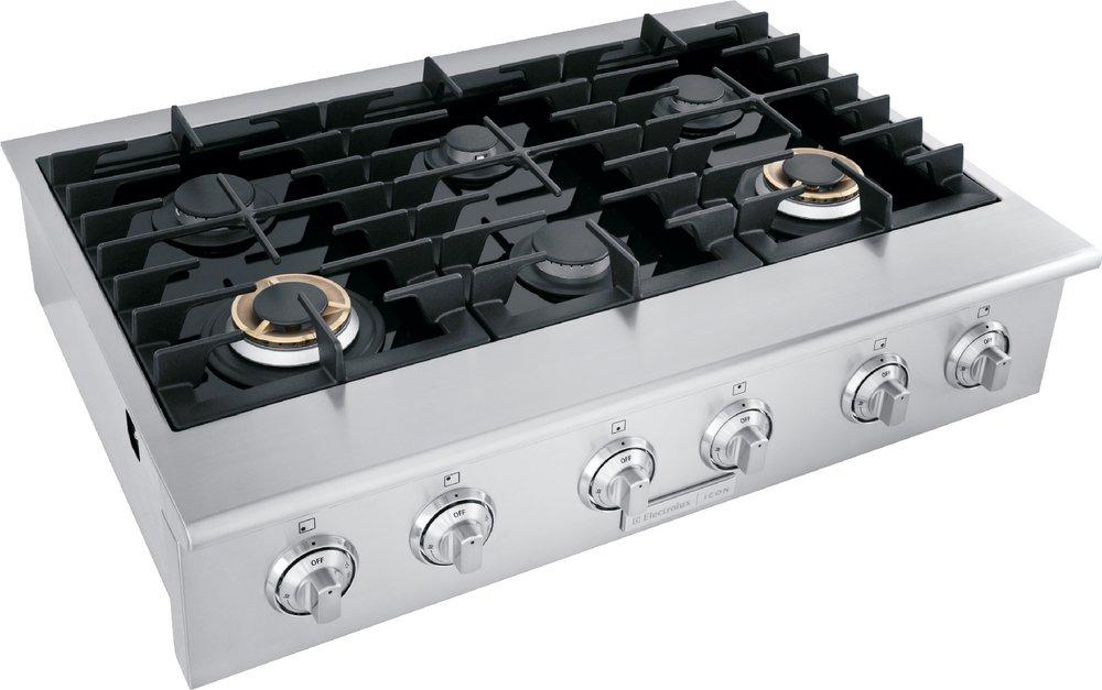 Electrolux Stainless Steel 35-7/8 in. 6-Burner Natural Gas Cooktop 