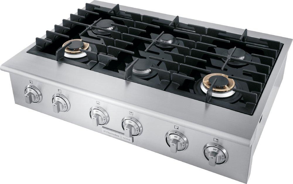 Electrolux Stainless Steel 35-7/8 in. 6-Burner Natural Gas Cooktop 