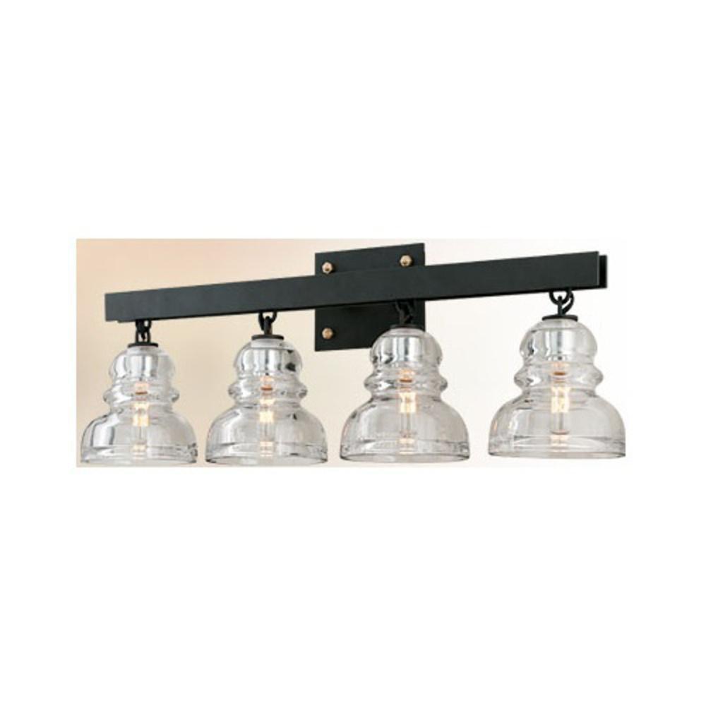 Troy-CSL Lighting Deep Bronze 60W 4-Light Candelabra E-12 Base Bath Sconce 