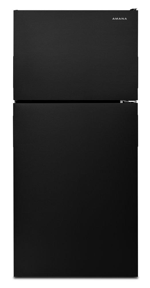 Amana Black 29-3/4 in. 18 cu. ft. Top Mount Freezer Refrigerator 