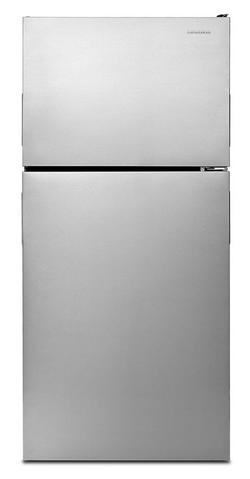 18 cu. ft. Top Mount Freezer Refrigerator in Monochromatic Stainless Steel