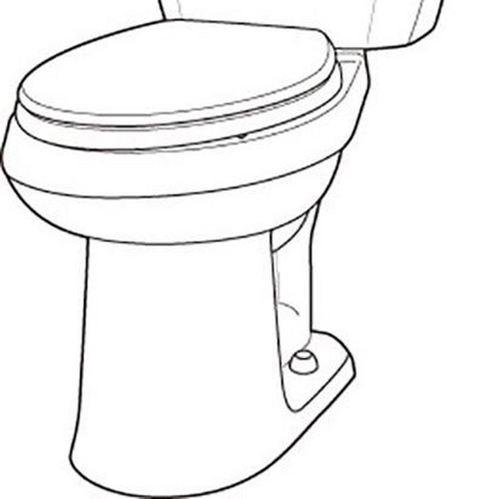 Gerber Plumbing White 1.28 gpf Elongated Floor Mount Two Piece Toilet Bowl 
