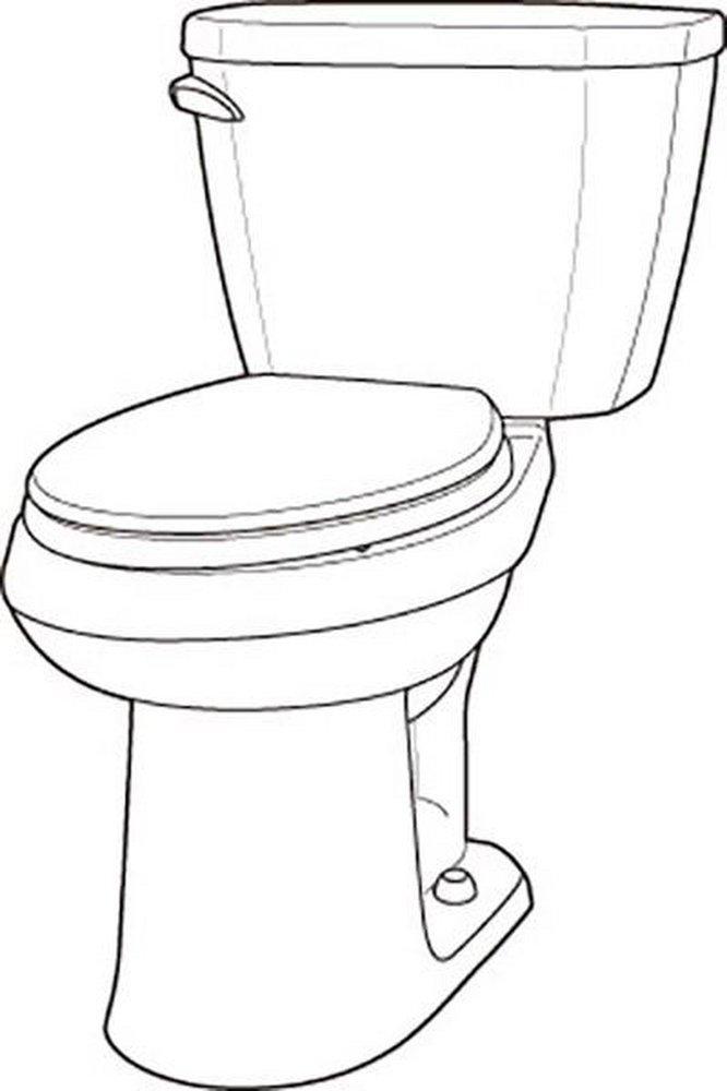 Gerber Plumbing White 1.28 gpf Elongated Floor Mount Two Piece Toilet Bowl 