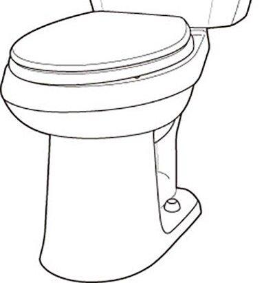 Gerber Plumbing White 1.28 gpf Elongated Floor Mount Two Piece Toilet Bowl 