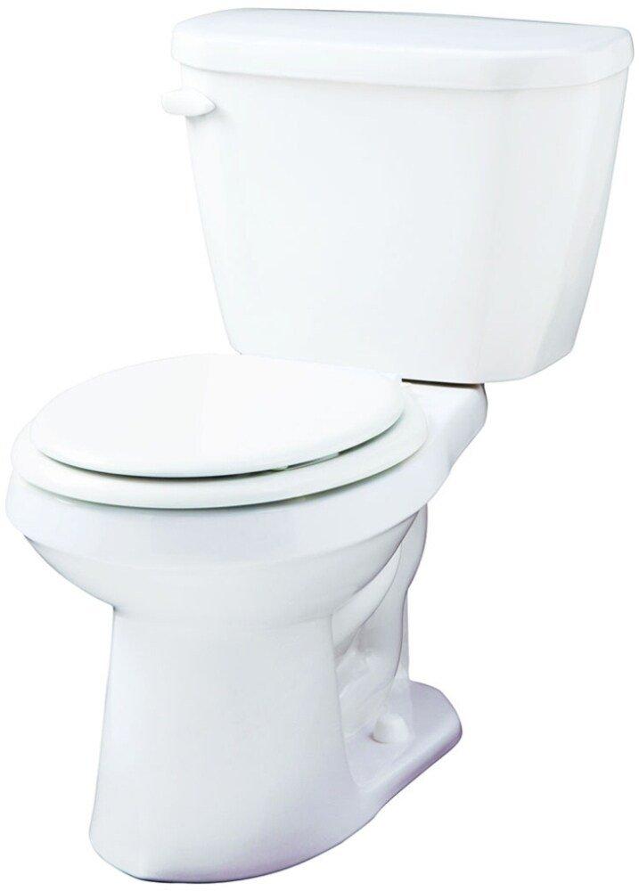 Gerber Plumbing White 1.6 gpf Round Floor Mount Two Piece Toilet Bowl 