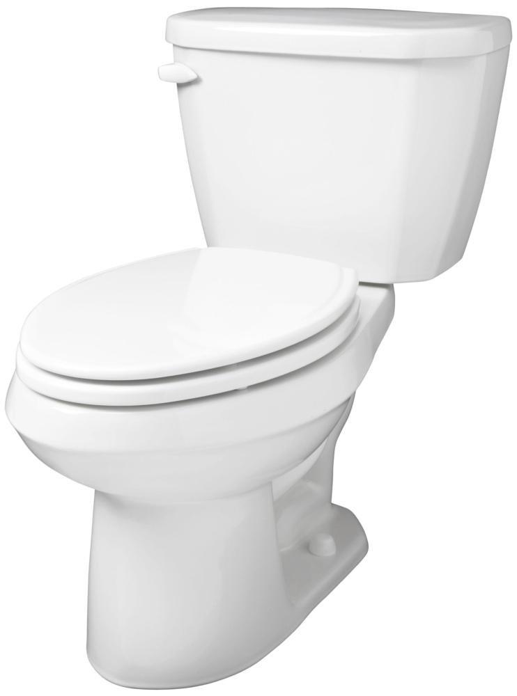 Gerber Plumbing White 1.6 gpf Elongated Floor Mount Two Piece Toilet Bowl 