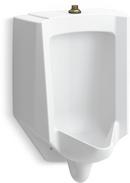 KOHLER White 1 gpf Washout Urinal with Top Spud