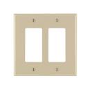 LEVITON Ivory 2 Gang Thermoplastic Nylon Wall Plate 