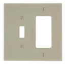 2-Gang 1-Toggle Thermoplastic Nylon Wall Plate in Ivory