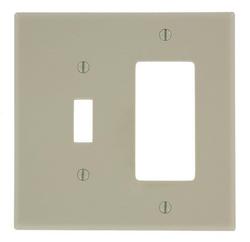 2-Gang 1-Toggle Thermoplastic Nylon Wall Plate in Ivory