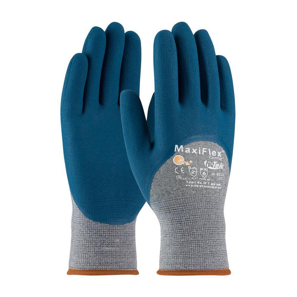MaxiFlex&reg; Comfort&trade; Blue Seamless Knit Nylon and Nitrile Gloves in Grey and Brown 