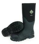16 in. Men's Size 11 Plastic and Rubber Boots with Steel Toe in Black