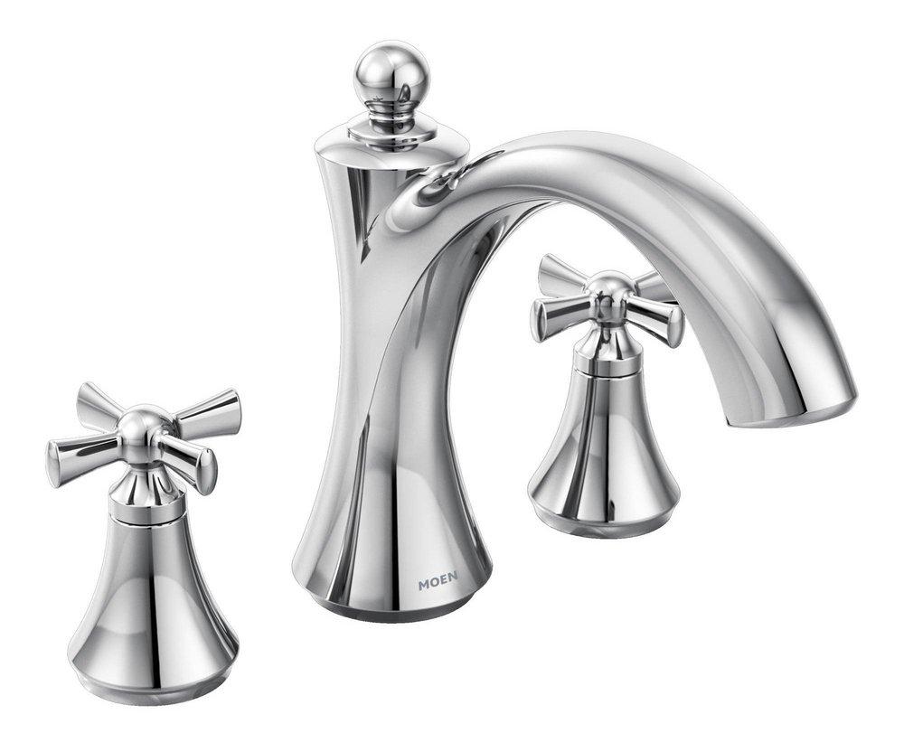 Moen Polished Chrome Two Handle Roman Tub Faucet Trim Only 