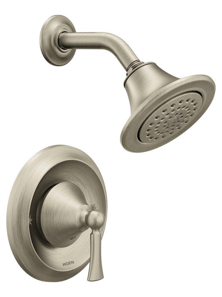 Moen Brushed Nickel Single Handle Single Function Shower Faucet (Trim Only) 