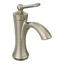Moen Brushed Nickel Single Handle Monoblock Bathroom Sink Faucet with Metal Pop-Up Drain Assembly 