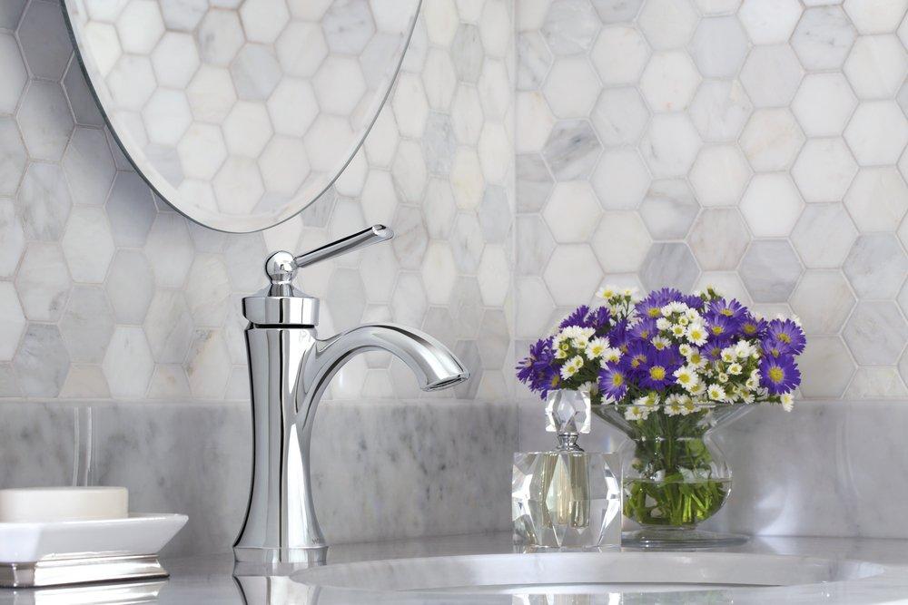 Moen Chrome Single Handle Monoblock Bathroom Sink Faucet with Metal Pop-Up Drain Assembly 