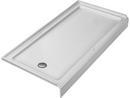 60 x 30 in. Shower Tray with Left Hand Drain and Panel in White